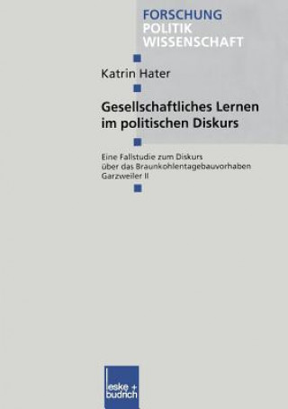 Knjiga Gesellschaftliches Lernen Im Politischen Diskurs Katrin Hater