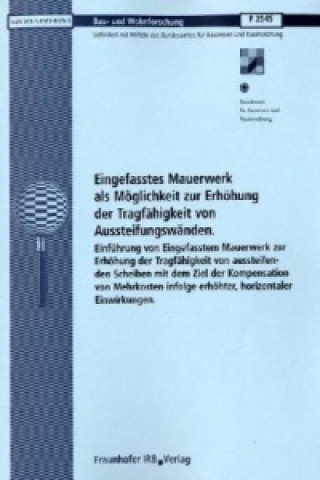 Carte Eingefasstes Mauerwerk als Möglichkeit zur Erhöhung der Tragfähigkeit von Aussteifungswänden. Abschlussbericht. Wolfram Jäger