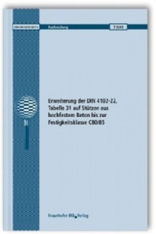 Carte Erweiterung der DIN 4102-22, Tabelle 31 auf Stützen aus hochfestem Beton bis zur Festigkeitsklasse C80/85. Dietmar Hosser