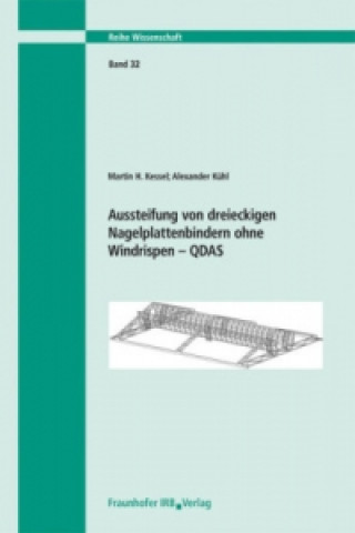 Carte Aussteifung von dreieckigen Nagelplattenbindern ohne Windrispen. QDAS. Martin H. Kessel