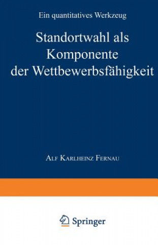 Carte Werkzeuge Zur Analyse Und Beurteilung Der Internationalen Wettbewerbsf higkeit Von Regionen Alf K. Fernau
