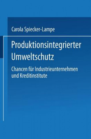 Book Produktionsintegrierter Umweltschutz Carola Spiecker