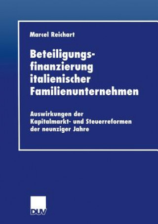 Kniha Beteiligungsfinanzierung Italienischer Familienunternehmen Marcel Reichart