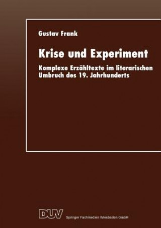 Knjiga Krise Und Experiment Gustav Frank