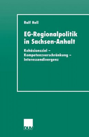 Knjiga Eg-Regionalpolitik in Sachsen-Anhalt Ralf Hell