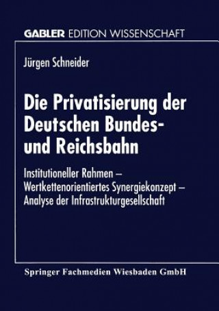 Kniha Privatisierung Der Deutschen Bundes- Und Reichsbahn Jürgen Schneider