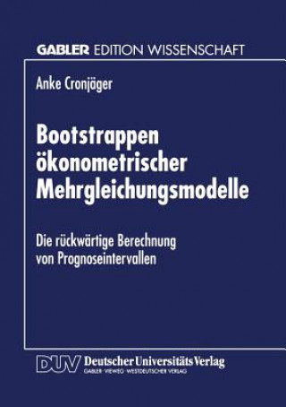 Kniha Bootstrappen  konometrischer Mehrgleichungsmodelle Anke Cronjäger