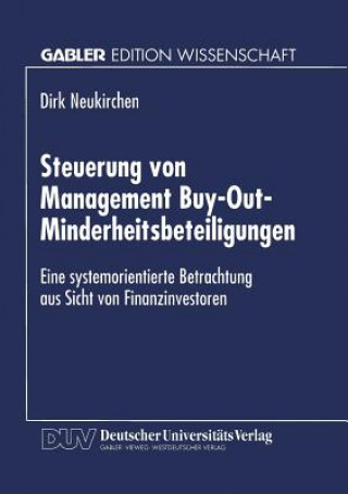 Kniha Steuerung von Management Buy-Out-Minderheitsbeteiligungen Dirk Neukirchen