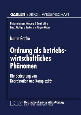 Könyv Ordnung ALS Betriebswirtschaftliches Phanomen Martin Grothe