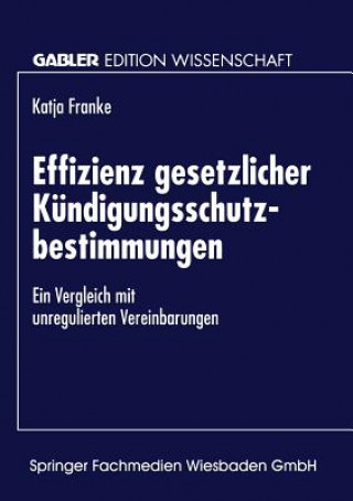 Kniha Effizienz gesetzlicher Kundigungsschutzbestimmungen Katja Franke