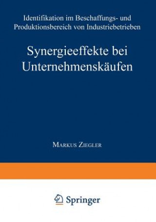 Книга Synergieeffekte Bei Unternehmensk ufen Markus Ziegler