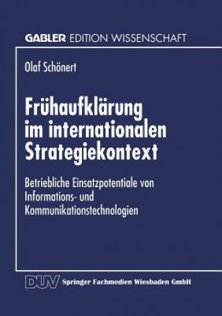 Kniha Fruhaufklarung Im Internationalen Strategiekontext Olaf Schönert