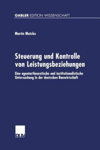 Carte Steuerung Und Kontrolle Von Leistungsbeziehungen Martin Matzke
