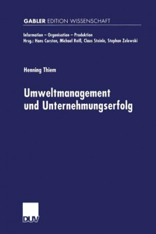 Book Umweltmanagement Und Unternehmungserfolg Henning Thiem