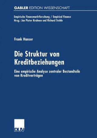 Kniha Die Struktur Von Kreditbeziehungen Frank Hanser