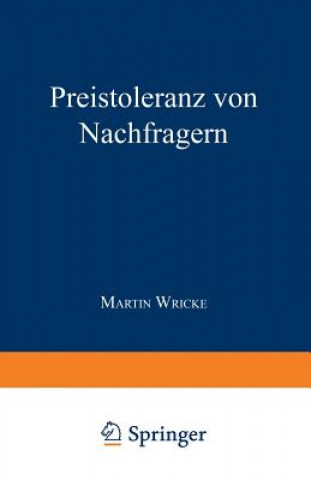 Kniha Preistoleranz Von Nachfragern Martin Wricke