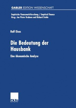 Könyv Die Bedeutung Der Hausbank Ralf Elsas