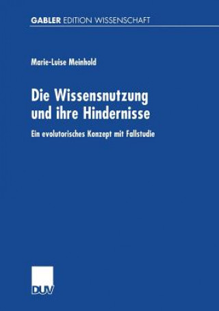 Kniha Die Wissensnutzung und ihre Hindernisse Marie-Luise Meinhold