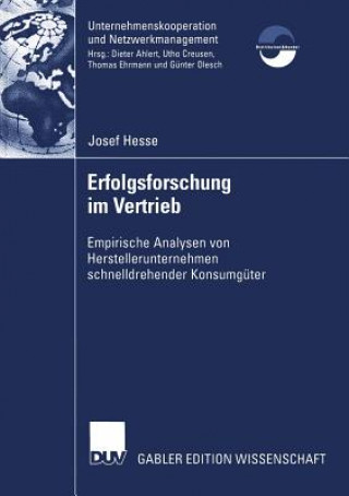 Livre Erfolgsforschung Im Vertrieb Josef Hesse