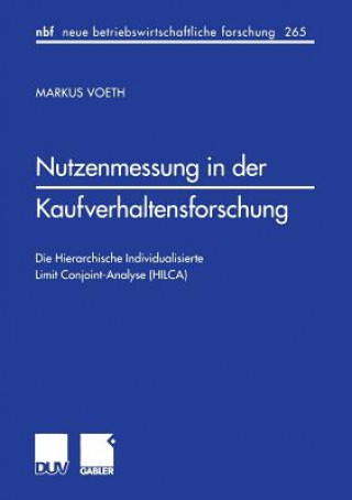 Knjiga Nutzenmessung in der Kaufverhaltensforschung Markus Voeth