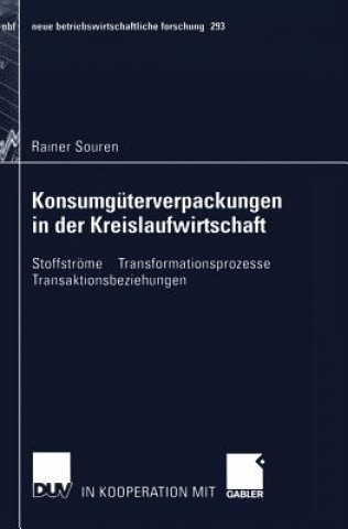 Книга Konsumguterverpackungen in Der Kreislaufwirtschaft Rainer Souren