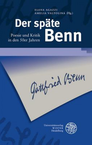 Knjiga Der späte Benn Elena Agazzi