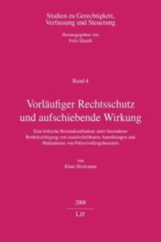 Livre Vorläufiger Rechtsschutz und aufschiebende Wirkung Klaus Beckmann