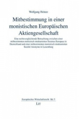 Carte Mitbestimmung in einer monistischen Europäischen Aktiengesellschaft Wolfgang Heinze