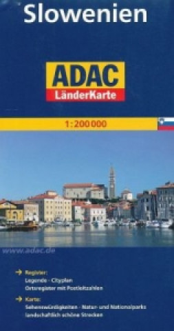 Tiskovina ADAC Länderkarte Slowenien 1:200.000 