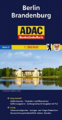 Tiskovina ADAC Bundesländerkarte Deutschland 05 Berlin, Brandenburg 1:300.000 