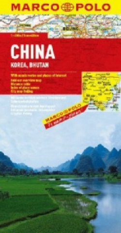 Carte ČÍNA, KOREA, BHUTAN 1:4 000 000 neuvedený autor