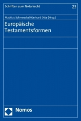 Livre Europäische Testamentsformen Mathias Schmoeckel