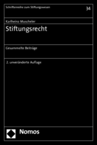 Book Stiftungsrecht Karlheinz Muscheler