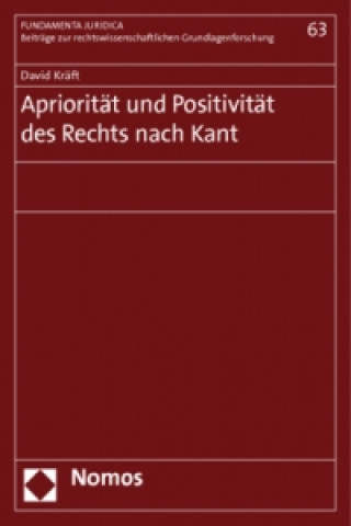 Kniha Apriorität und Positivität des Rechts nach Kant David Kräft