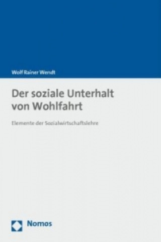 Książka Der soziale Unterhalt von Wohlfahrt Wolf R. Wendt