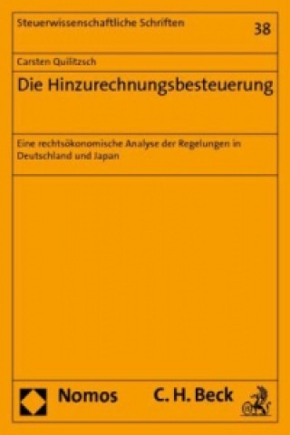 Book Die Hinzurechnungsbesteuerung Carsten Quilitzsch