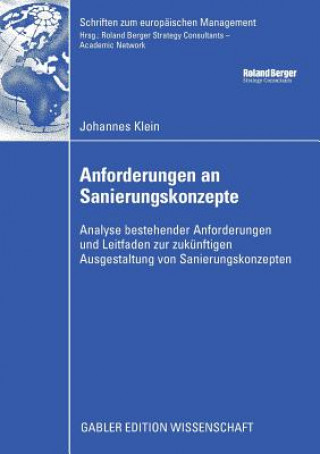 Könyv Anforderungen an Sanierungskonzepte Johannes Klein