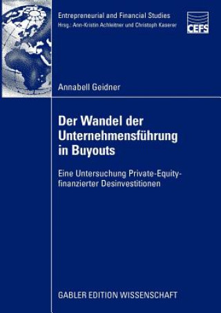 Carte Der Wandel der Unternehmensfuhrung in Buyouts Annabell Geidner