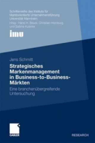 Książka Strategisches Markenmanagement in Business-to-Business-Markten Jens Schmitt