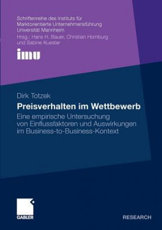 Książka Preisverhalten Im Wettbewerb Dirk Totzek