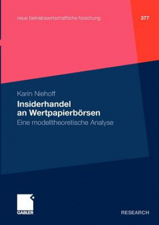 Könyv Insiderhandel an Wertpapierboersen Karin Niehoff