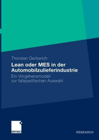 Knjiga Lean Oder Mes in Der Automobilzulieferindustrie Thorsten Gerberich