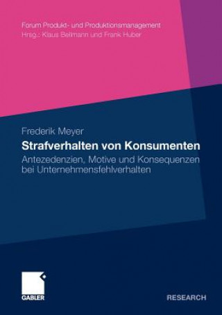 Kniha Strafverhalten von Konsumenten Frederik Meyer