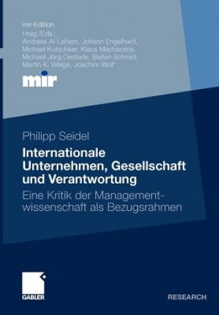 Βιβλίο Internationale Unternehmen, Gesellschaft Und Verantwortung Philipp Seidel