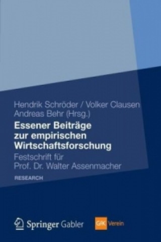 Kniha Essener Beitrage zur empirischen Wirtschaftsforschung Hendrik Schröder