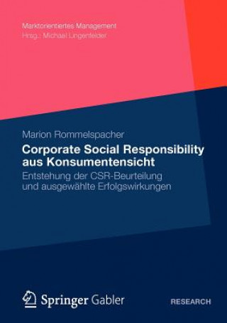 Kniha Corporate Social Responsibility Aus Konsumentensicht Marion Rommelspacher