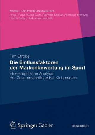 Livre Die Einflussfaktoren Der Markenbewertung Im Sport Tim Ströbel