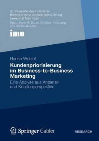 Könyv Kundenpriorisierung Im Business-To-Business Marketing Hauke Wetzel