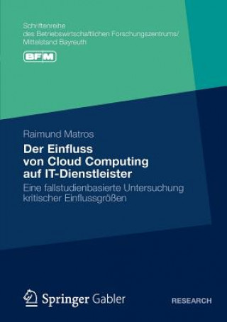 Книга Der Einfluss von Cloud Computing auf IT-Dienstleister Raimund Matros