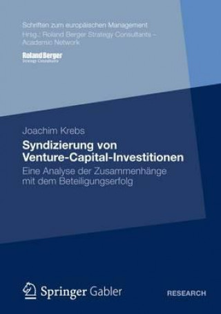 Kniha Syndizierung Von Venture-Capital-Investitionen Joachim Krebs